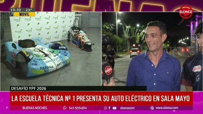 La escuela t&eacute;cnica N&ordm;1 presenta su auto el&eacute;ctrico en Sala Mayo